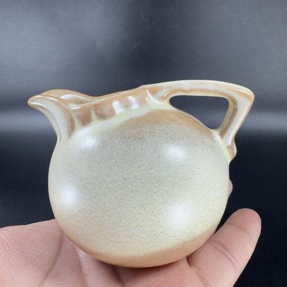 Vintage Frankoma Miniature Creamer Pitcher Glazed in Brown Hand Made Marked VTG - Picture 6 of 11